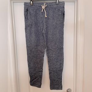 Joe Fresh sweat pant joggers size Large- marled navy. 2 front pockets